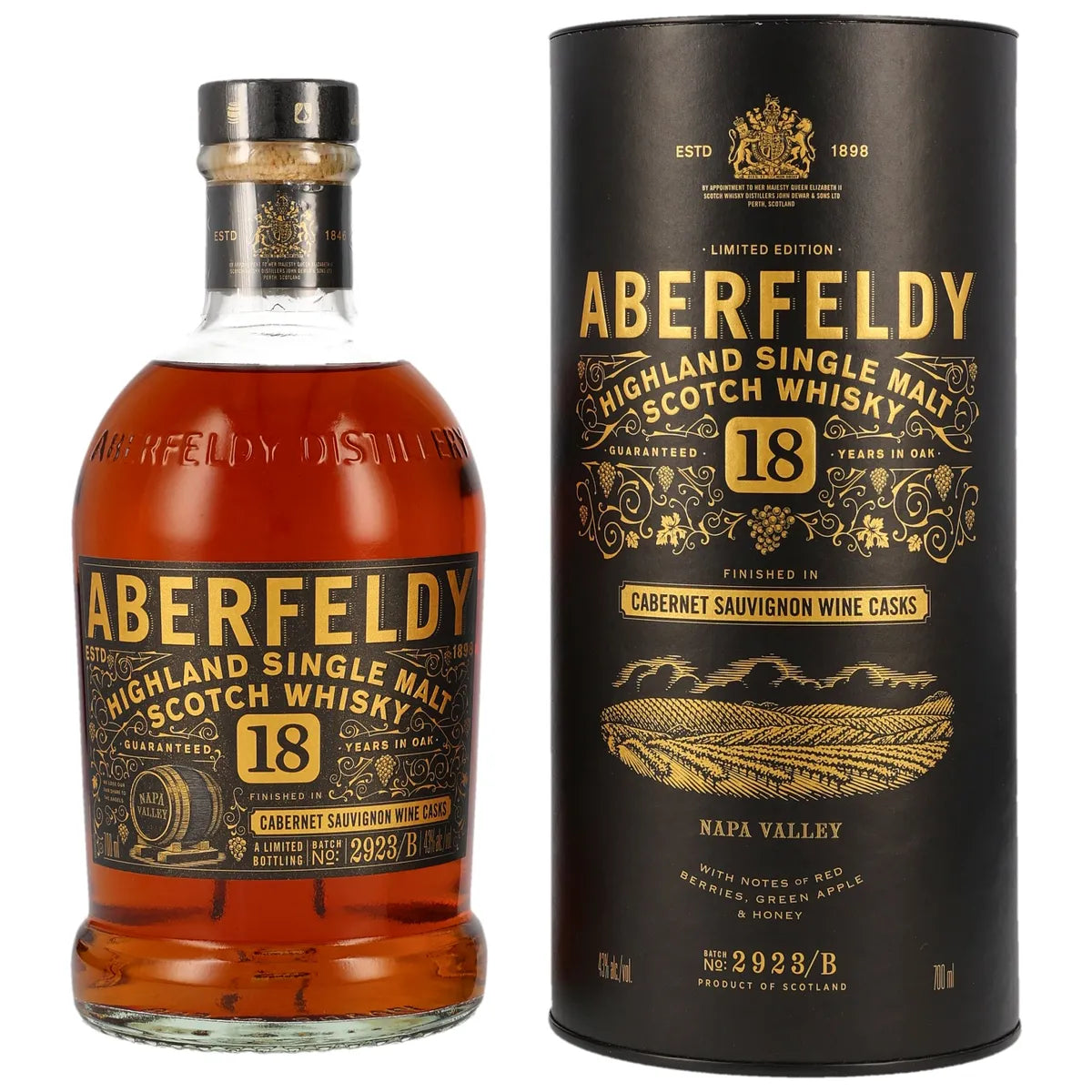 Aberfeldy 18 Jahre Nappa Valley Wine Cask - Limited Edition 43% vol. 0,7l von Aberfeldy