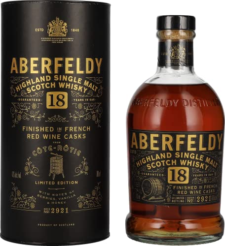 Aberfeldy 18 Years Old Red Wine Casks CÔTE RÔTIE 43% Vol. 0,7l in Geschenkbox von Aberfeldy