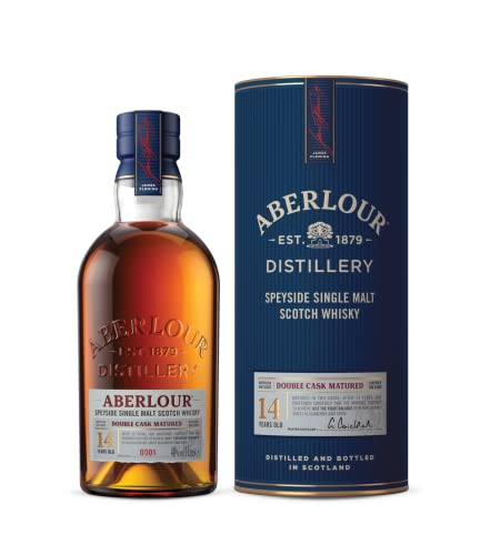 Aberlour Speyside 14 Jahre Single Malt Scotch Whisky, Schottischer Double Cask Matured Scotch, Reifung in American Oak & Sherry Casks, 1 x 0,7 L von Aberlour
