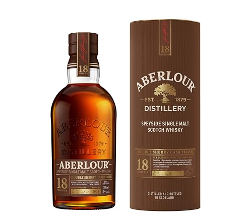 Aberlour 18 Jahre, Whisky mit Pedro Ximenez und Oloroso Sherry-Finish, Double Cask Reifung, Single Malt Scotch, für Whisky Sammler, 43 % vol, 700 ml von Aberlour