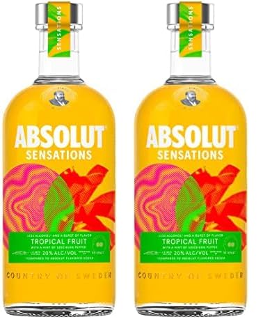 Absolut Sensations TROPICAL FRUIT Flavored Vodka 20% Vol. 0,7l (Packung mit 2) von Absolut Vodka