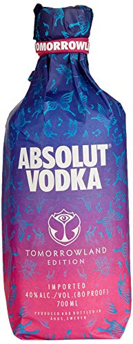 Absolut Vodka Original – Tomorrowland Festival Limited Edition mit Tomorrowland Drink Rezept auf der Flasche – 1 x 0,7 L von Absolut Vodka