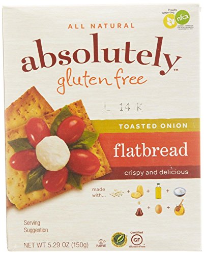 Absolutely Gluten Free Geröstete Zwiebel-Fladenbrot, 150 ml – 12 pro Packung. von Absolutely