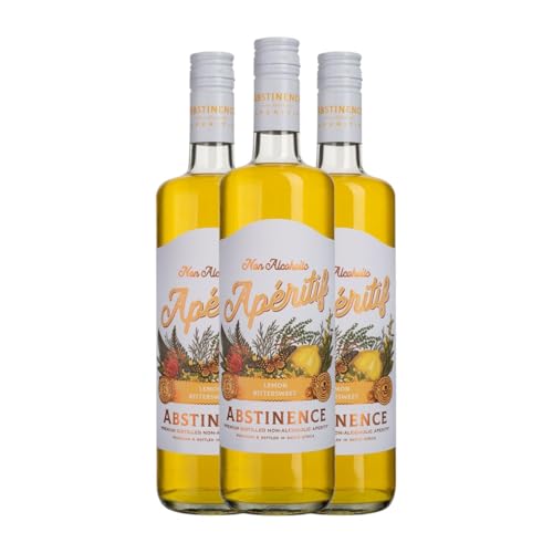 Schnaps Abstinence Lemon Aperitif 75 cl Sin Alcohol (Karton mit 3 Flaschen von 75 cl) von Abstinence