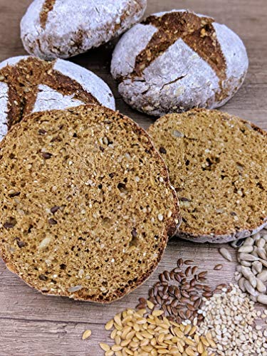 Adamsbrot - Eiweiß Brötchenbackmischung 4-Korn 200g Beutel von Adam's Brot