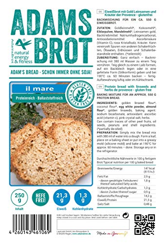 Adamsbrot - Eiweiß Brotbackmischung il mare 250g Beutel von Adam's Brot