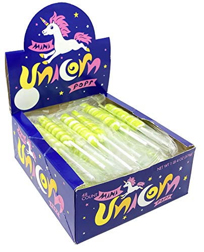 Unicorn Pops 48 Count - Individual Wrapped Unicorn Lollipops - Great for Party Favors, Candy Buffets (Apfel (Hellgrün)) von Adams & Brooks, Inc.