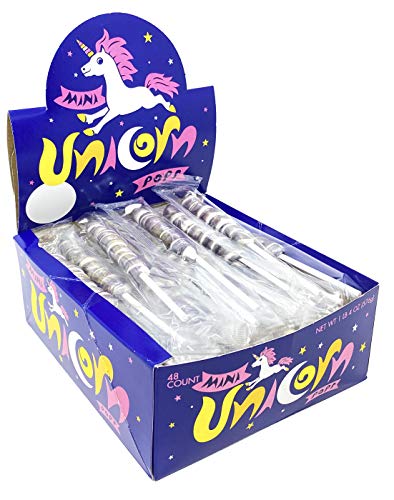 Unicorn Pops 48 Count - Individual Wrapped Unicorn Lollipops - Great for Party Favors, Candy Buffets (Tutti Frutti (Silver)) von Adams & Brooks, Inc.