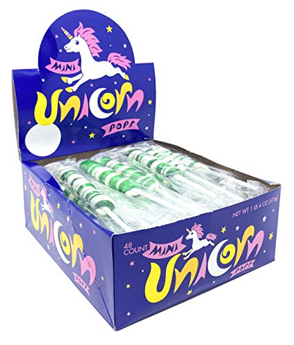 Unicorn Pops 48 Stück - einzeln verpackte Einhorn-Lutscher - ideal für Partygeschenke, Süßigkeitenbuffets (Lime (Grün)) von Adams & Brooks, Inc.