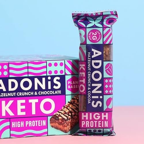 Adonis KETO Riegel 16x45g Haselnuss Crunch & Cocoa von Adonis