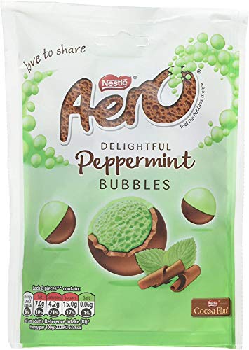 Aero luftige Pfefferminze-Schokoladekugeln Beutel - 80g - 4er-Packung von Aero