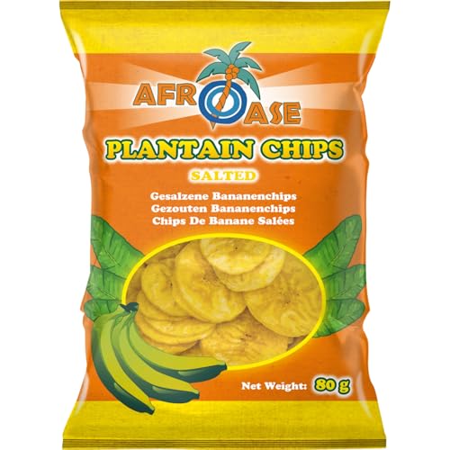 AFROASE - Bananen Chips Gesalzene - Multipack (20 X 80 GR) von Afroase