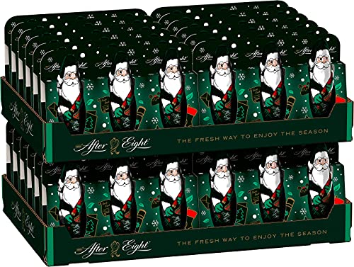 After Eight After Eight NESTLÉ AFTER EIGHT Mini-Weihnachtsmänner aus Pfefferminz-Schokolade, kleine Schokonikoläuse mit Zartbitter-Schokolade, 24er Pack (24 x 60g) von After Eight