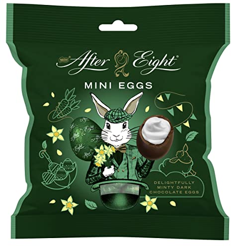 NESTLÉ AFTER EIGHT Mini Eggs, kleine einzeln verpackte Ostereier aus dunkler Schokolade mit Minzfüllung, 1er Pack (1 x 90g) von After Eight