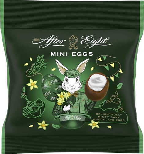 NESTLÉ AFTER EIGHT Mini Eggs, kleine einzeln verpackte Ostereier aus dunkler Schokolade mit Minzfüllung, 1er Pack (1 x 90g) von After Eight