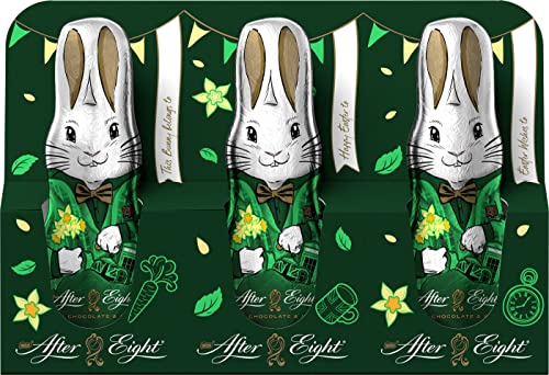 NESTLÉ AFTER EIGHT Mini-Osterhasen, kleine einzeln verpackte Schokoladenhasen aus Pfefferminz-Schokolade, 1er Pack (à 3x20g) von After Eight