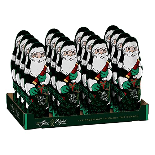 NESTLÉ AFTER EIGHT Schoko-Weihnachtsmann aus Pfefferminz-Schokolade, Nikolaus mit Zartbitter-Schokolade, 16er Pack (16 x 85g) von After Eight