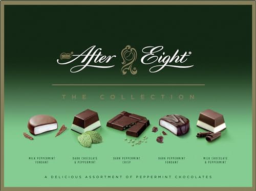 Nestlé AFTER EIGHT The Collection, Pfefferminzpralinenmischung mit dunkler Schokolade und Milchschokolade, raffiniertes Schokoladengeschenk für Genießer, 1er Pack (1x199g) von After Eight