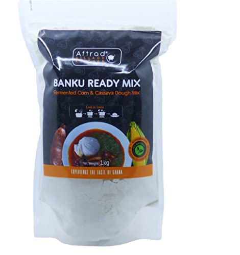 Best Ghana Banku Ready Mix – ein fermentiertes Mais- und Cassava-Teigmehl von Aftrad Village Kitchen