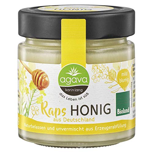 agava Bio milder blumiger Honig 250 g Glas - Honig aus Raps von Agava