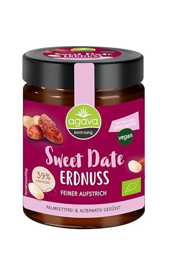 agava Sweet Date Erdnuss Aufstrich 39 % Erdnüsse 300 g von Agava