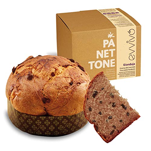 Handgemachter Bio Panettone Gianduja - mit Haselnusscreme und Schoko - 500 g von Agire srl