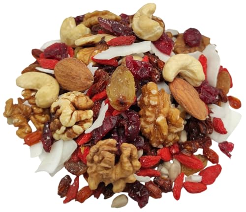 Ungesalzenes und Rohes SuperFood Mischung Frühstück MIx Gesunde Nüsse & Beeren (220 gramm) von AgoraMarket