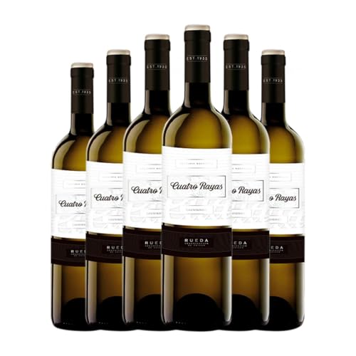 Cuatro Rayas Vendimia Nocturna Sauvignon Weiß Rueda 75 cl Weißwein (Karton mit 6 Flaschen von 75 cl) von Agrícola Castellana Bodega Cuatro Rayas