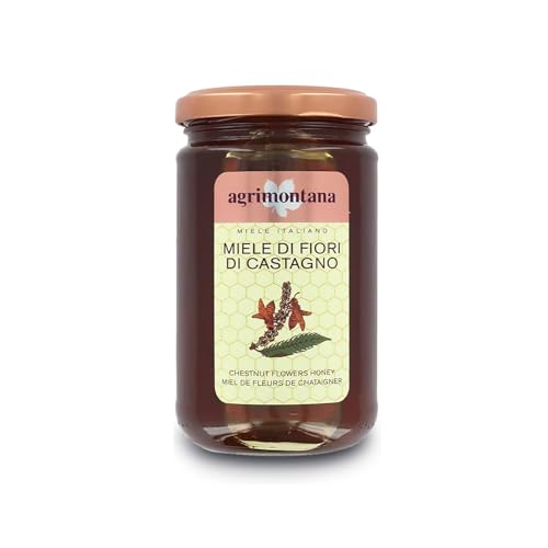 Agrimontana® | Honigblumen Kastanie | Italienischer Piemont-Honig im Glas - 400 Gr von Agrimontana