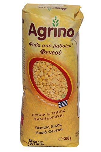 Agrino Fava griechische Plattbohnen 500g Beutel getrocknet Fawa gelbe Linsen aus Griechenland von Agrino