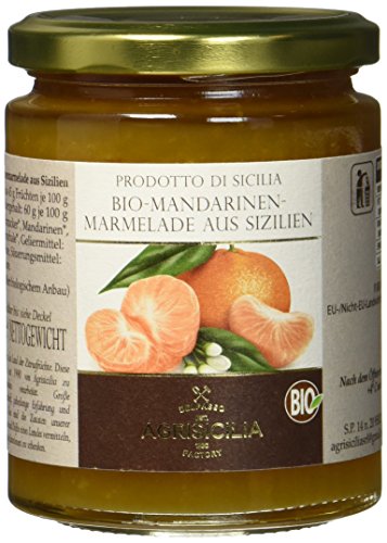 Agrisicilia Sizilianische Mandarinen-Marmelade, 6er Pack (6 x 360 g) von Agrisicilia