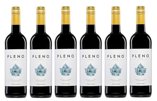6x 0,75l - Pleno - Tinto - Tempranillo - semi-dry - Vino de la Tierra 3 Riberas I.G.P. - Spanien - Rotwein halbtrocken von Agronavarra - Pleno