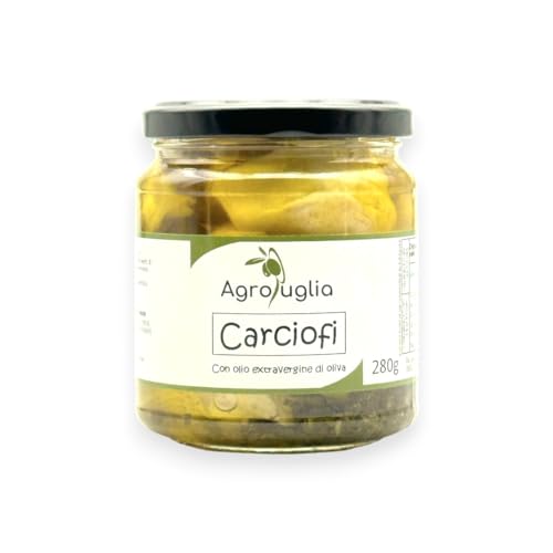 AGROPUGLIA Artichokes in Oil - Fresh Artichokes 60% in Extra Virgin Olive Oil, Typical Apulian Product, 280g von Agropuglia