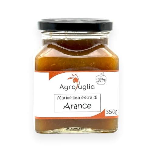 AGROPUGLIA Extra Orange Marmalade 90% - Artisan Marmalade with High-Quality Oranges - No Preservatives - Intense and Natural Flavor von Agropuglia