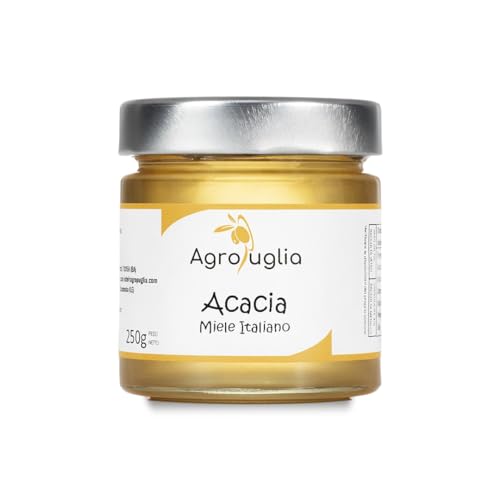 AGROPUGLIA Italienischer Akazienhonig, 250g - Natürliche und aromatische Süße von Agropuglia