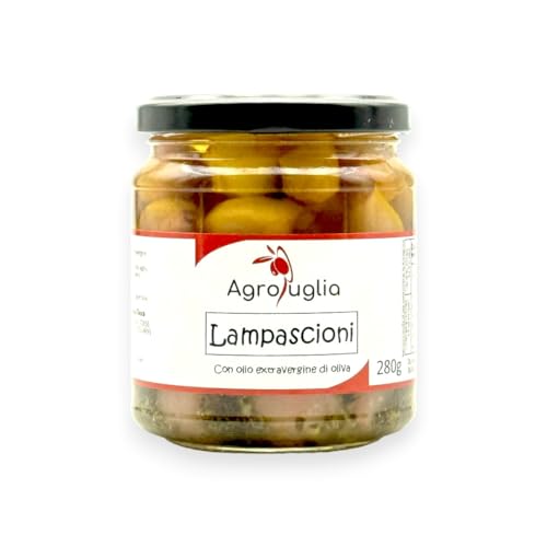 AGROPUGLIA Lampascioni in Öl - Frische Lampascioni 65% in Nativem Olivenöl Extra, Typisches Apulisches Produkt, 280g von Agropuglia