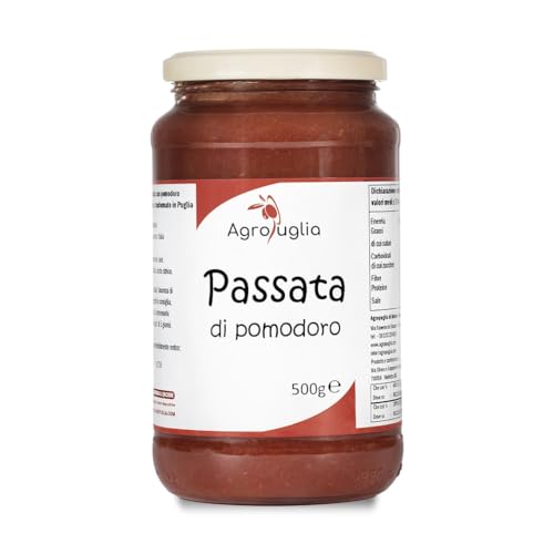 AGROPUGLIA Tomatenpüree - Handwerkliches Tomatenpüree mit Salz und Zitronensäure - Italienisches Produkt ohne Konservierungsstoffe, 700g, 530 g von Agropuglia