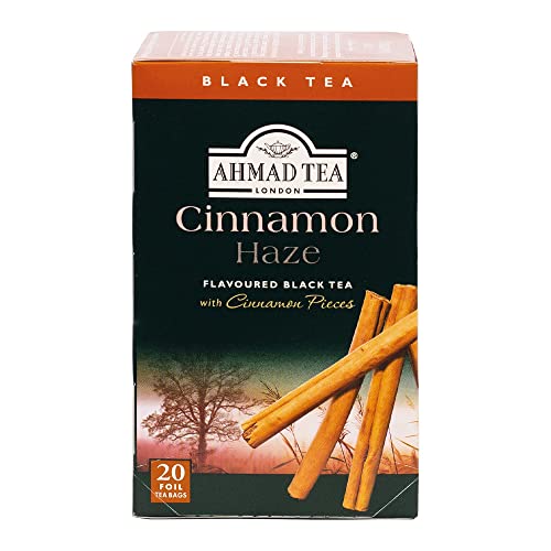 Ahmad Tea Cinnamon Haze Schwarzer Tee mit Zimt-Geschmack 20 Teebeutel mit Band/Tagged, 40g von Ahmad Tea