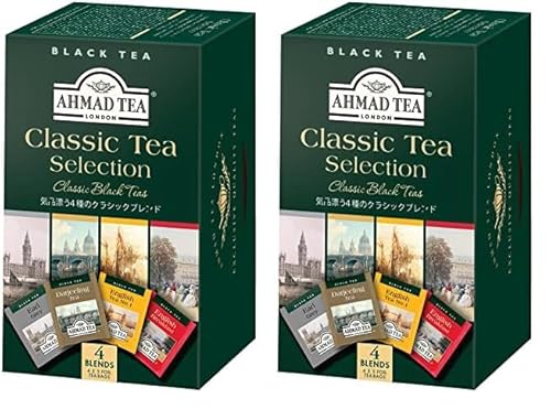 Ahmad Tea - Classic Selection - Schwarztee Sortiment - Earl Grey, English Tea No 1, Darjeeling, English Breakfast - Einzeln Verpackte, Aromaversiegelte Teebeutel mit 2g Tee pro Portion - 20 Teebeutel von Ahmad Tea