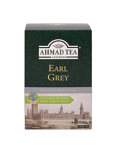 Ahmad Tea - Earl Grey - Schwarzer Assam & Ceylon Tee mit Bergamotte - Größere Teeblätter, Lose - 500g von Ahmad Tea