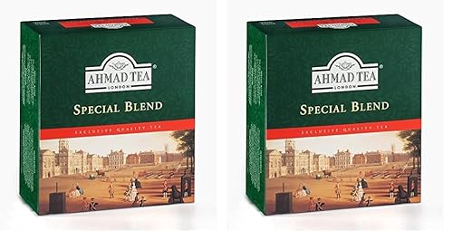 Ahmad Tea Special Blend - Schwarzer Tee mit Bergamotte - Spezialmischung Assam & Ceylon - Doppelkammer-Teebeutel mit Band mit 2g Tee pro Portion - 100 Teebeutel (Packung mit 2) von Ahmad Tea