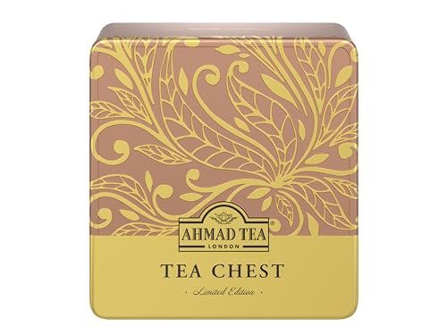 Ahmad Tea - Tea Chest - Geschenkdose mit Schwarz- und Grüntees - Earl Grey, English Tea No 1, English Breakfast, Grüner Tee - Einzeln verpackt und aromaversiegelt - 40 Teebeutel von Ahmad Tea