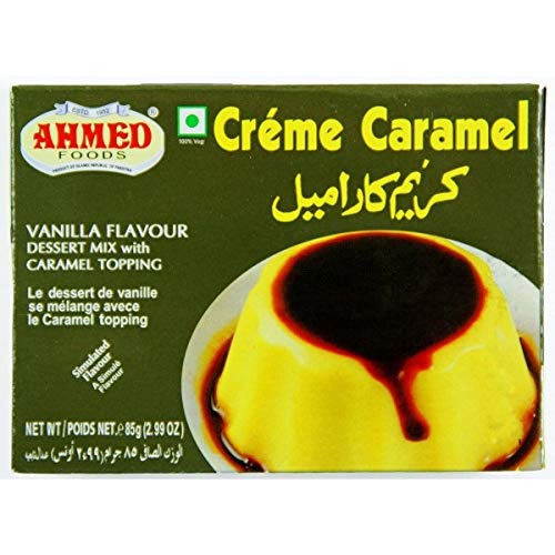 Ahmed Food Jelly Crystal Creme vegetarische Halal-Aroma, Karamell, 80 g von Ahmed