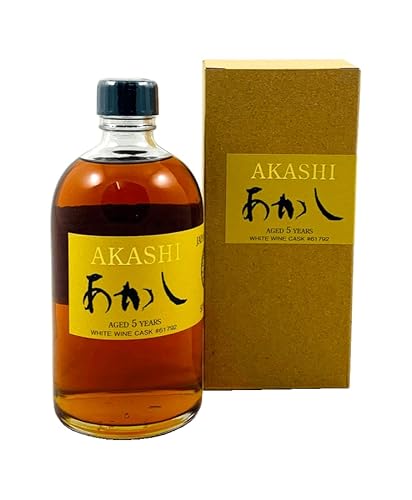 Akashi 5 Years White Wine Cask Single Malt Japanese Whisky 50% 0,5l Flasche von Akashi Sake Brewery