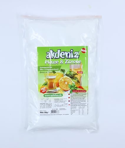 Akdeniz Türkisches Instantgetränk Geschmack 1KG (Minze Zitrone) von Akdeniz