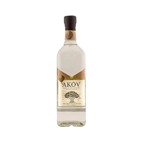 AKOV Marillenschnaps 0,7L | 40% Vol. Alc. | Die Kombination aus intensivem Aroma und sanftem Geschmack, kristallklarer Klarheit und angenehmer Frische von Akov