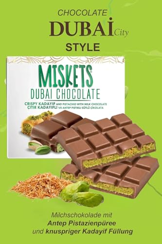 Dubai Schokolade Miskets 100g TikTok Style | Original Knusprige Pistazien Kadayif Füllung | Edel Vollmilchschokolade | Pistaziencreme (1x) von Al Duchan