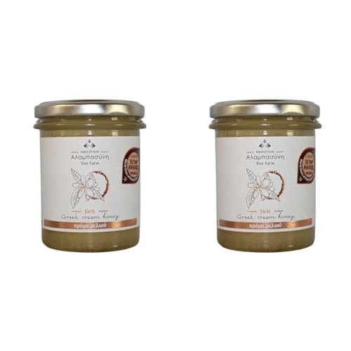 Alabasinis Family Griechischer Rahmhonig Crème 250 g (Packung mit 2) von Alambasini family Bee farm