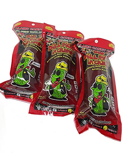 Alamo Candy Big Tex Dill Pickle In Chamoy, 3 Pickles von Alamo Candy