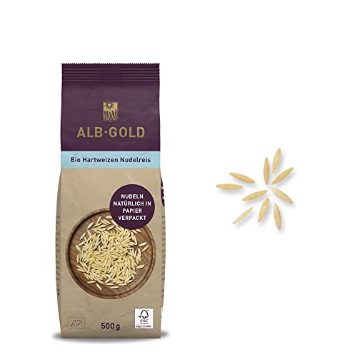 ALB-GOLD (ALBDD) ALB-GOLD Bio Hartweizen Pasta Nudelreis, 500 g von Alb Gold